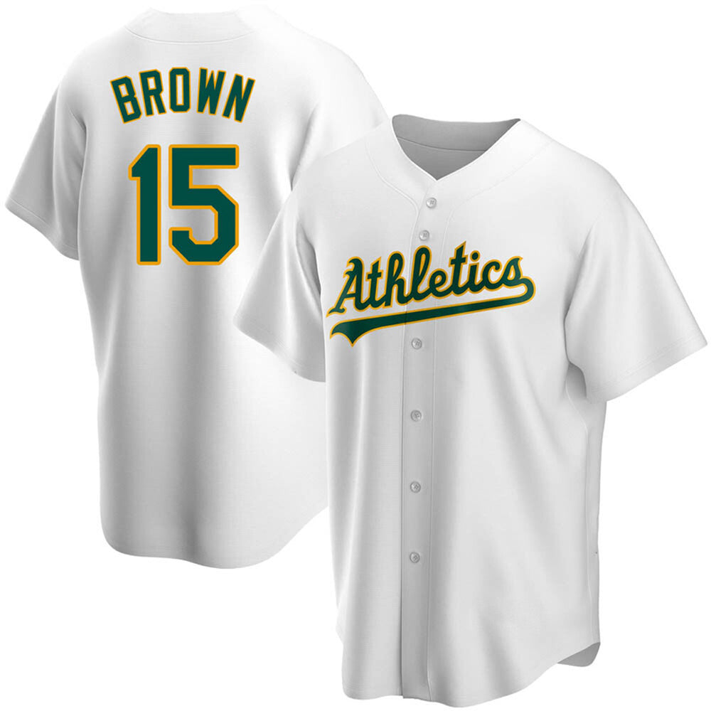Youth Oakland Athletics Seth Brown Cool Base Replica Home Jersey - White