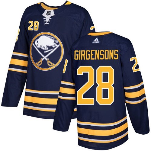 Buffalo Sabres #28 Zemgus Girgensons Authentic Navy Home Jersey