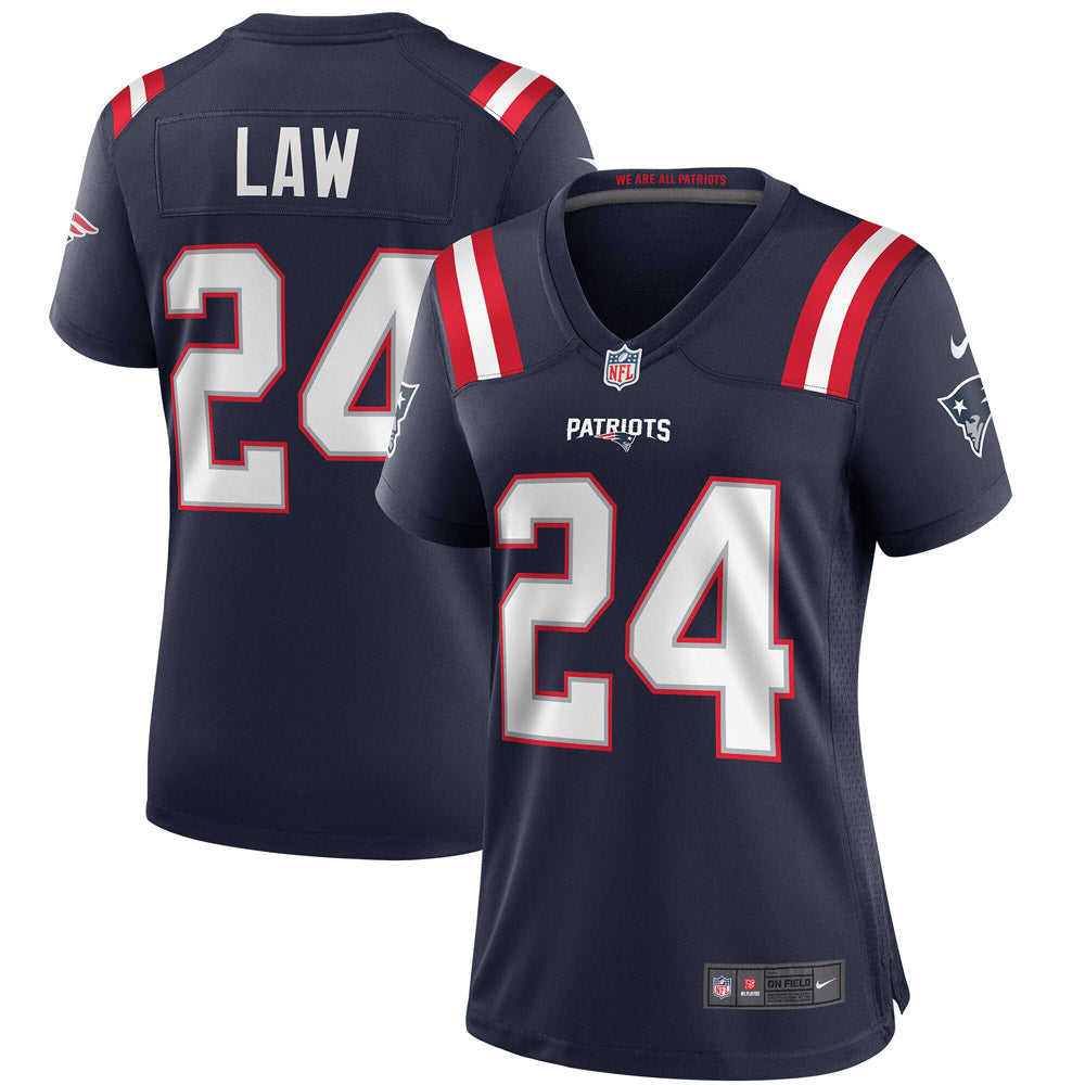 Women's New England Patriots Ty Law Game Retired Player Jersey Navy