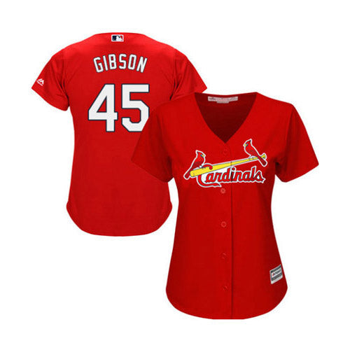 Women's St. Louis Cardinals Bob Gibson Replica Alternate Jersey - Red