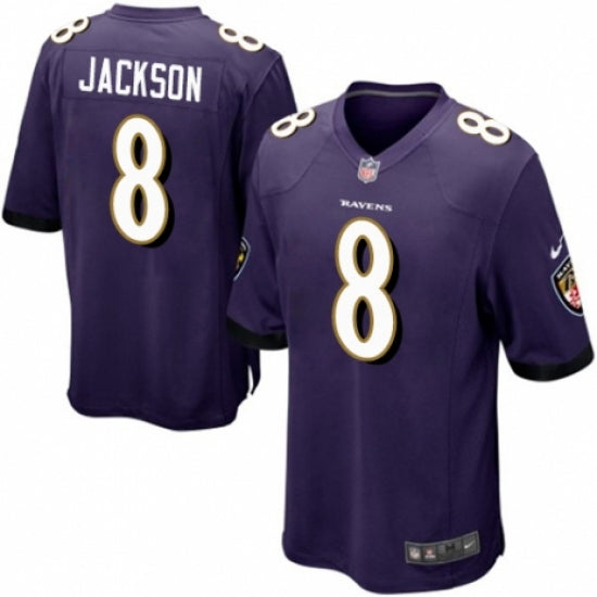 Men's Baltimore Ravens Lamar Jackson Game Jersey Purple