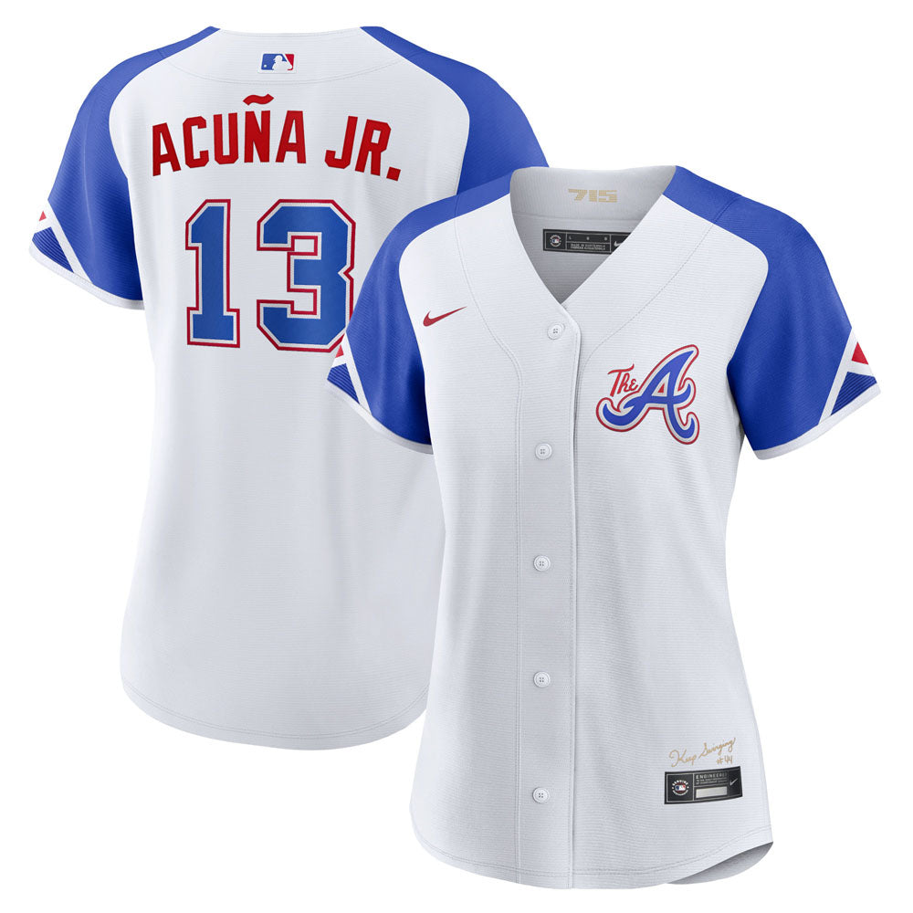 Women's Atlanta Braves Ronald Acua Jr. 2023 City Connect Replica Jersey - White