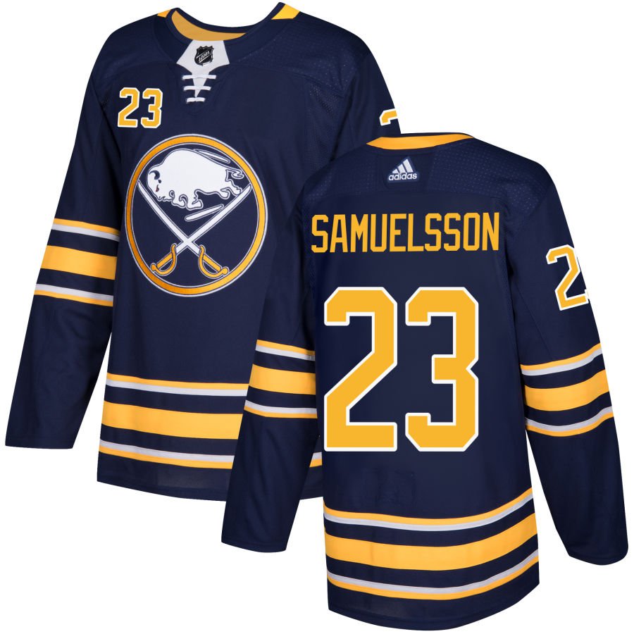 Buffalo Sabres #23 Mattias Samuelsson Navy Authentic Pro Jersey