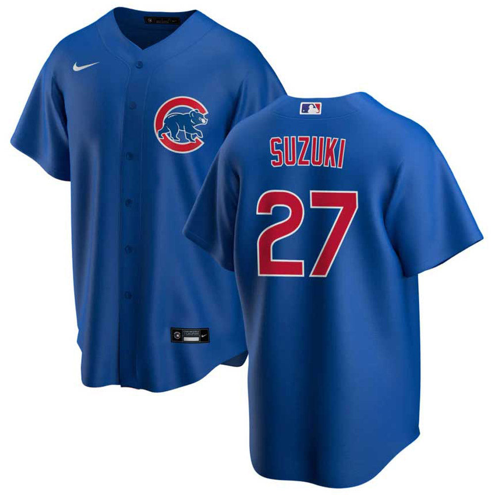 Men's Chicago Cubs Seiya Suzuki Cool Base Replica Alternate Jersey - Blue