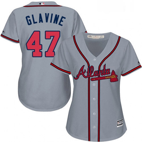 Women's Atlanta Braves Tom Glavine Replica Road Jersey - Gray