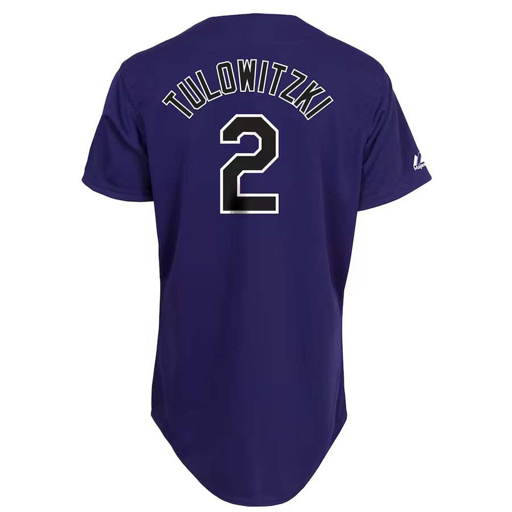 Men's Colorado Rockies Troy Tulowitzki Replica Alternate Jersey - Purple
