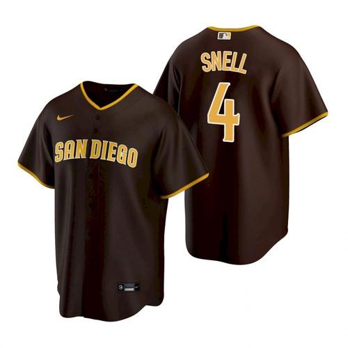 Mens San Diego Padres Blake Snell Cool Base Replica Jersey Brown