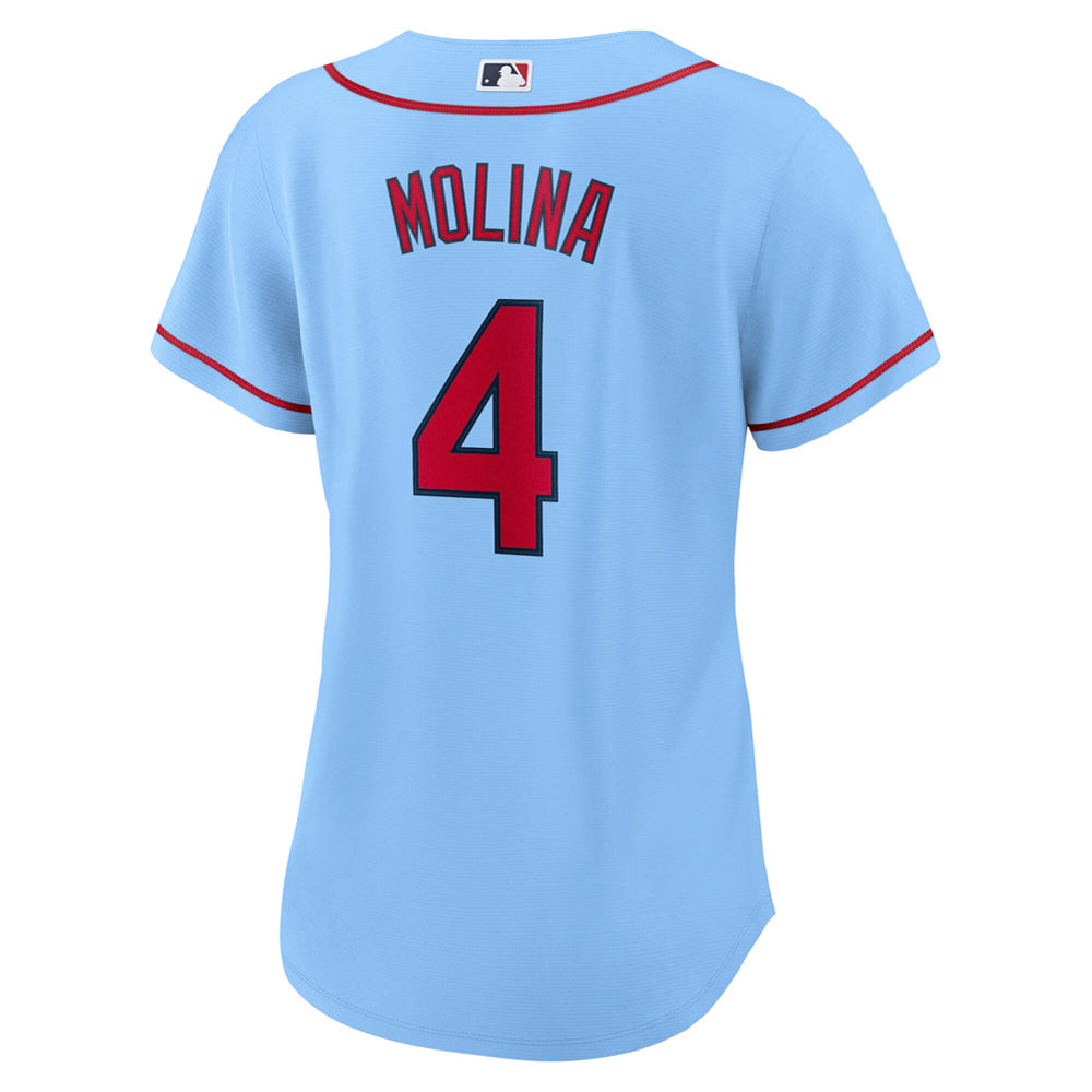 Women's St. Louis Cardinals Yadier Molina Alternate Player Jersey - Light Blue