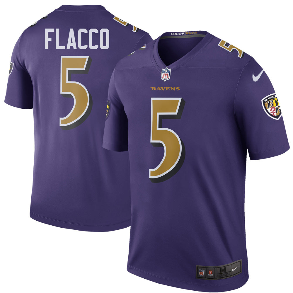 Men's Baltimore Ravens Joe Flacco Legend Jersey - Purple