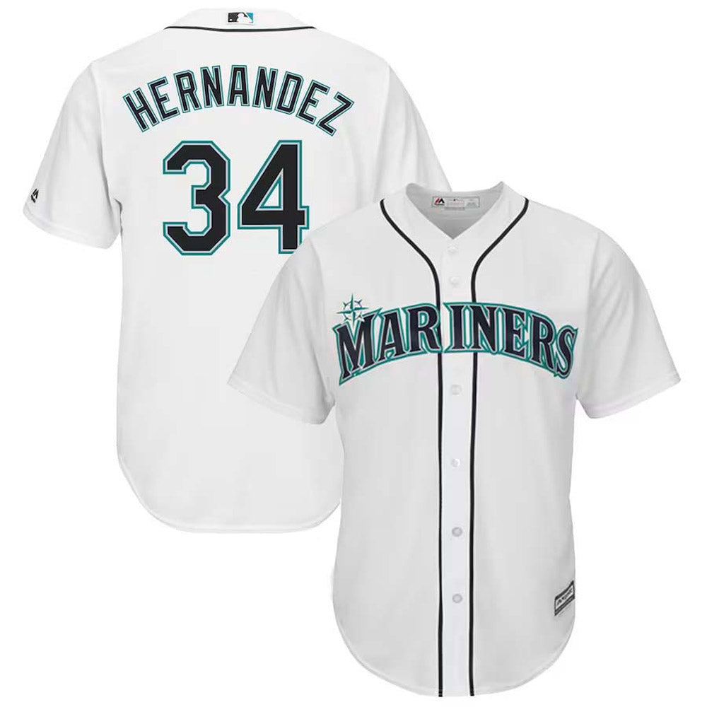 Youth Seattle Mariners Felix Hernandez Replica Home Jersey - White