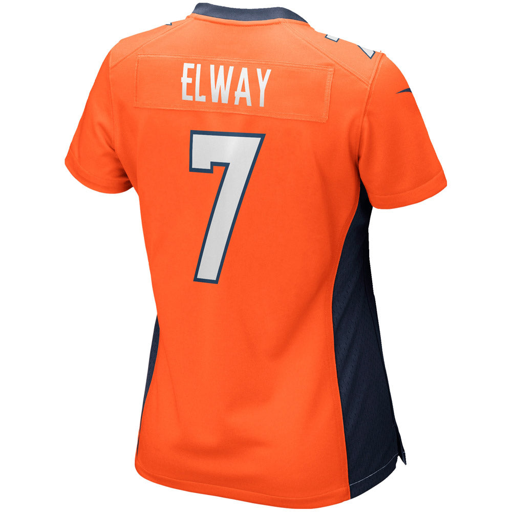 Women's Denver Broncos John Elway Game Retired Player Jersey Orange